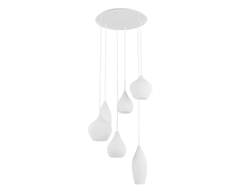 Plafonnier en verre blanc design - Sofia