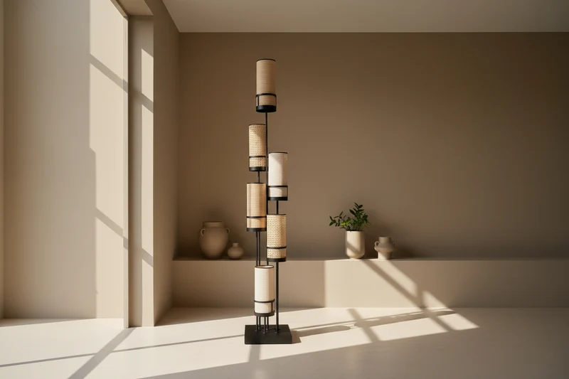 Lampadaire design beige - Sixt