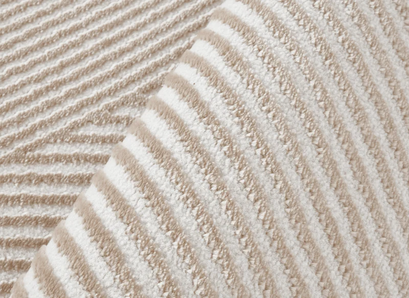 Tapis beige et blanc motif organique 160 x 230 cm SAND