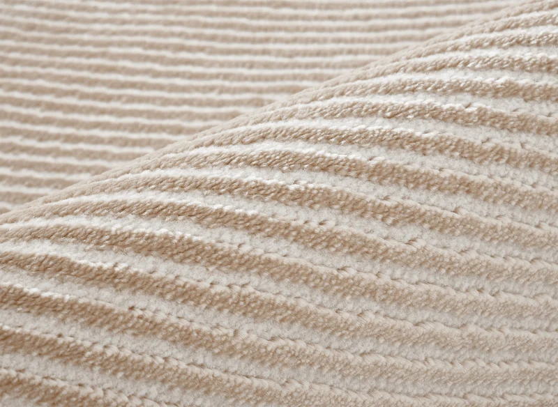 Tapis beige et blanc motif organique 160 x 230 cm SAND