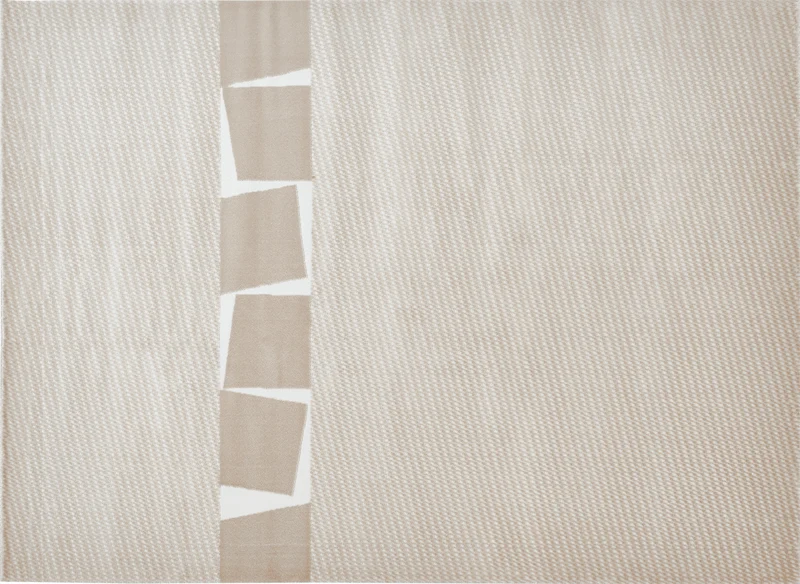Tapis minimaliste beige et blanc 160 x 230 cm RIBBON