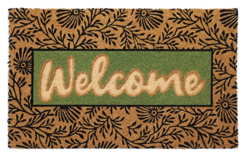 Tapis d’entrée Paillasson coco naturel, 40x60CM, EP 1,5CM