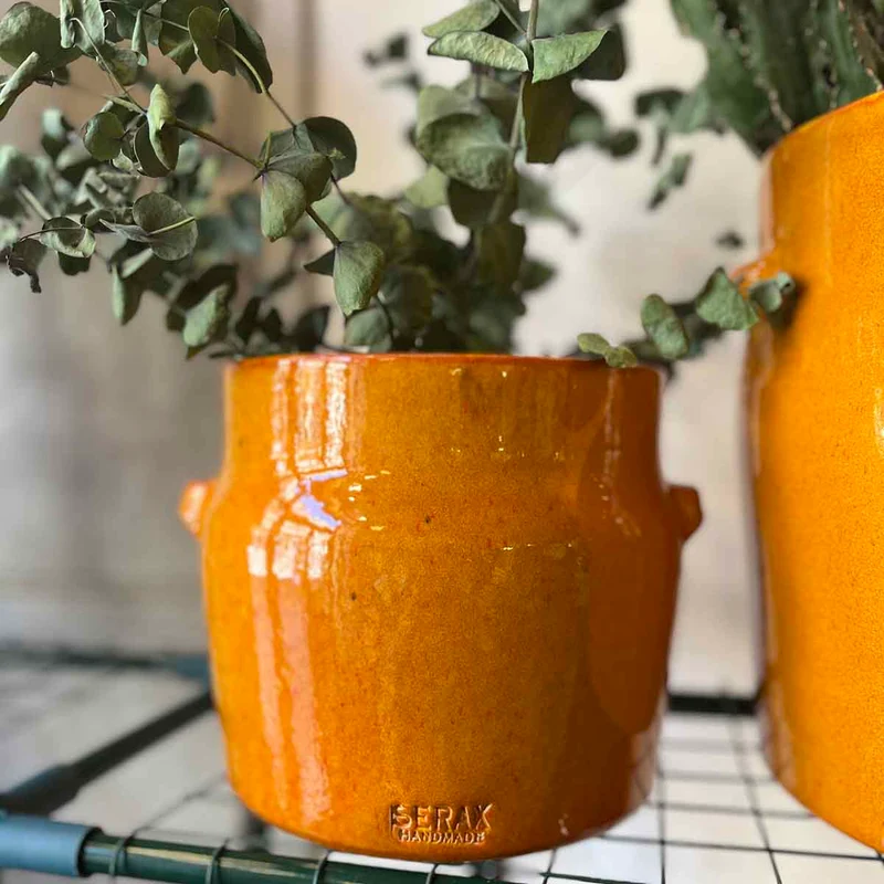 CACHE POT JARS ORANGE