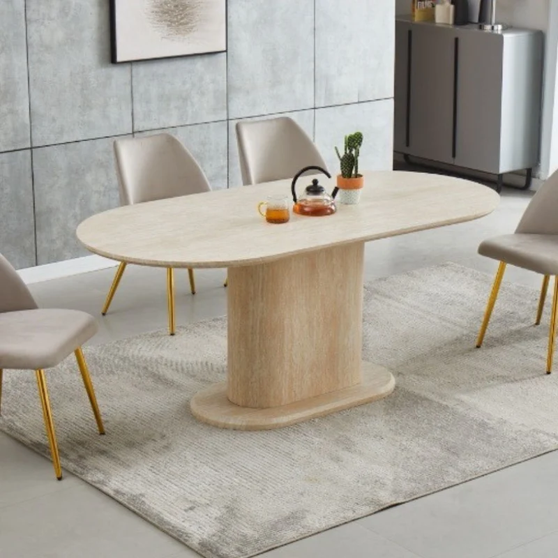 Table à Manger Léa – Effet Travertin – 150 cm ou 180 cm