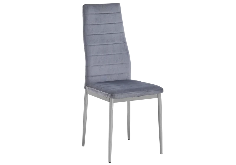 Lot de 6 chaises velours gris argent - Alto