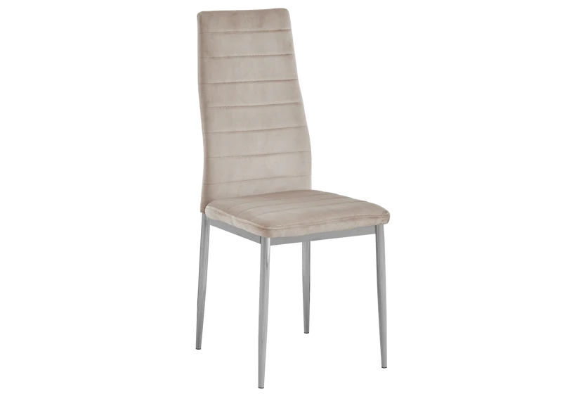 Lot de 6 chaises velours taupe argent - Alto