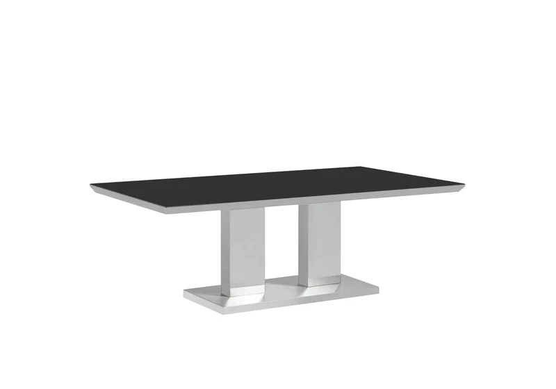Table basse chromé verre trempé - Iza