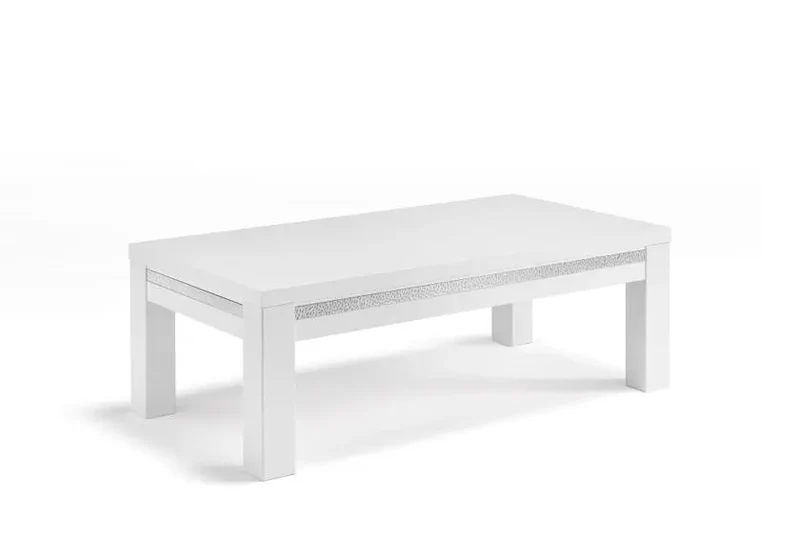 Table basse laqué blanc ROMA Crome