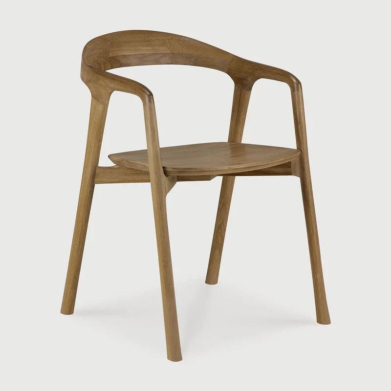Ethnicraft - Bok Dining Chair Teak/Teak Brown(avec accoudoir)