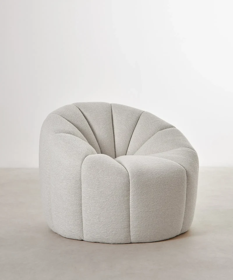 Sillón en Tela Boucle Cocoon