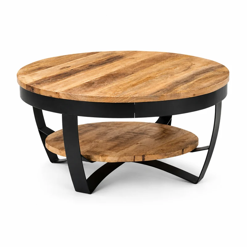 Table basse ronde en bois Rondi