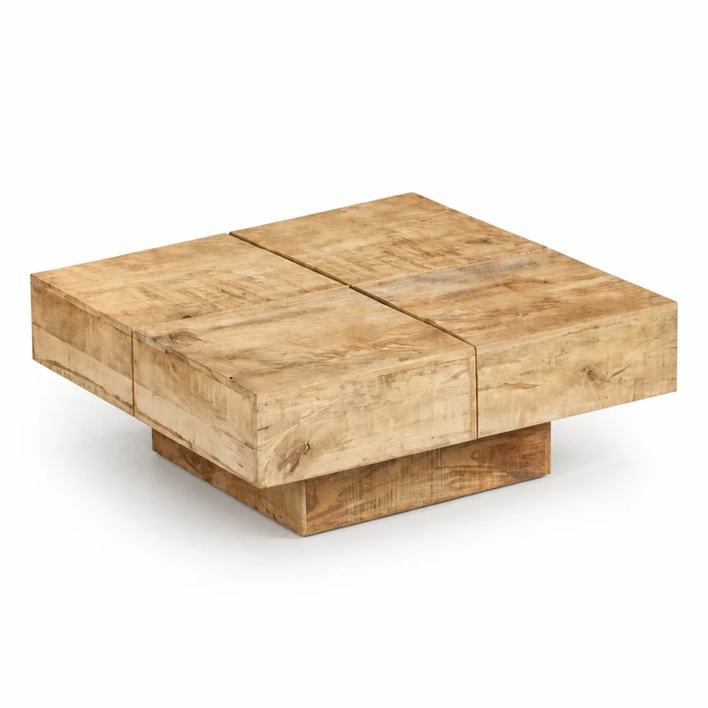 Table basse en bois massif Luna
