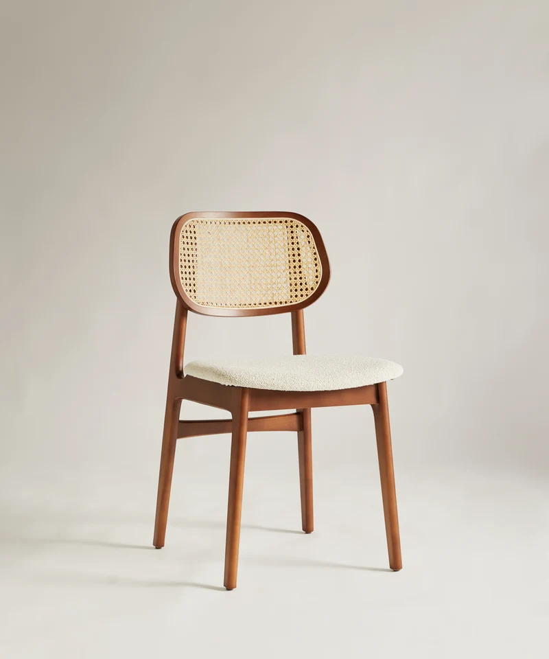 Silla de Comedor en Madera Tapizada Elma