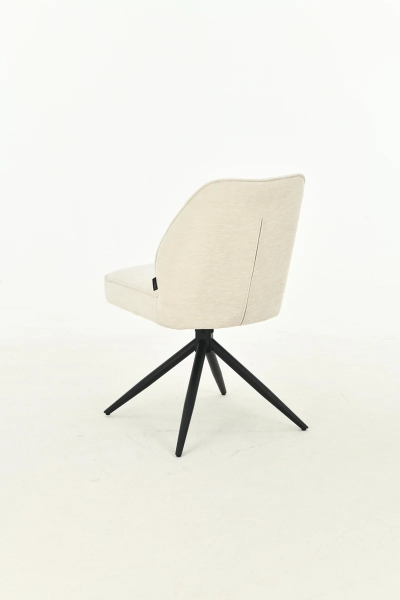 Chaise pivotante en tissu anti tâche Emilia , 48x63xH84CM pieds métalique
