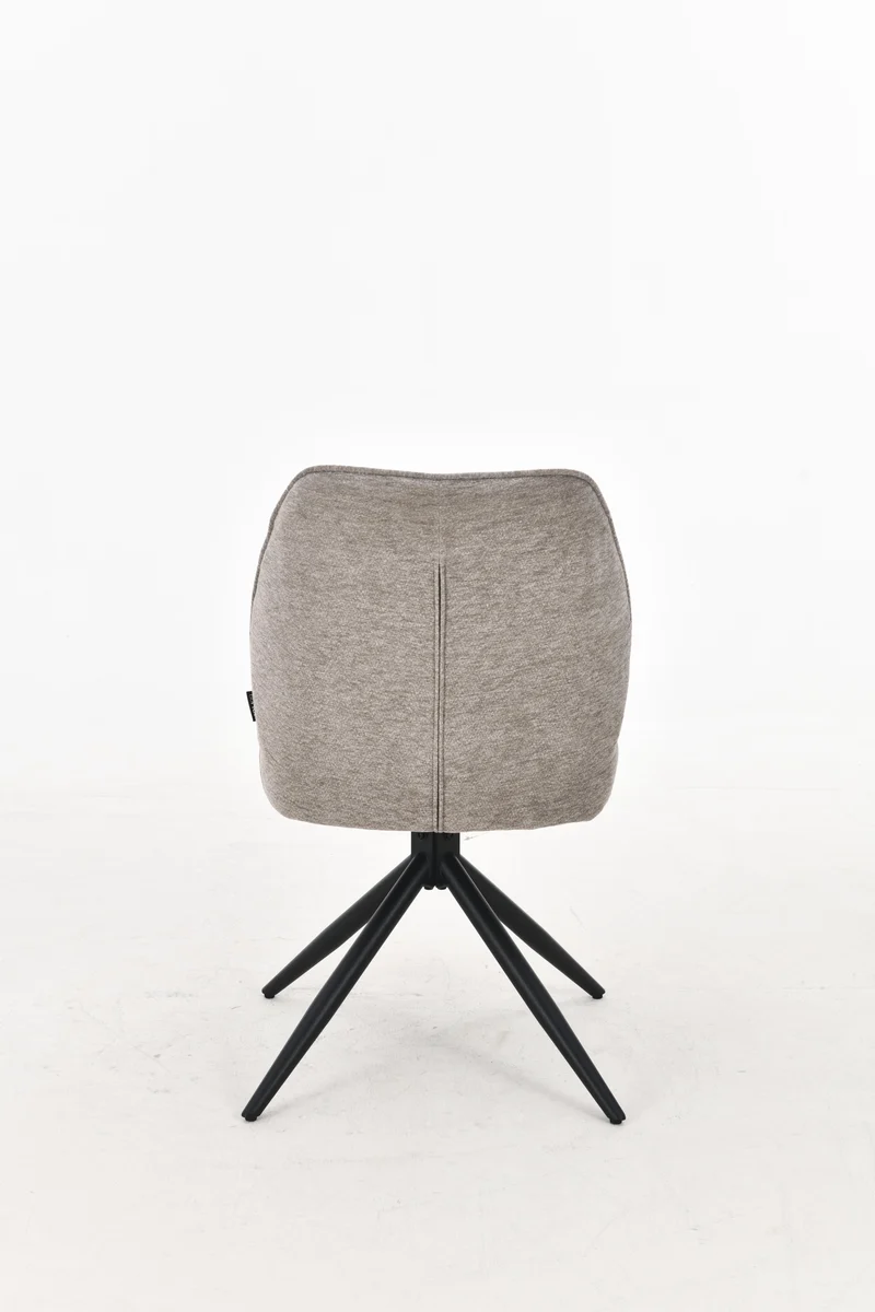 Chaise pivotante en tissu anti tâche Emilia , 48x63xH84CM pieds métalique