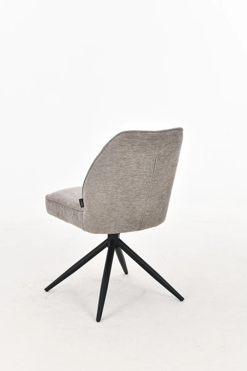 Chaise pivotante en tissu anti tâche Emilia , 48x63xH84CM pieds métalique