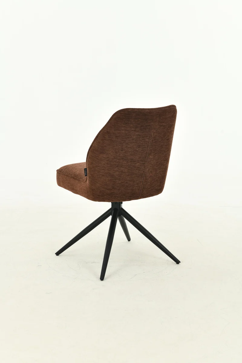 Chaise pivotante en tissu anti tâche Emilia , 48x63xH84CM pieds métalique