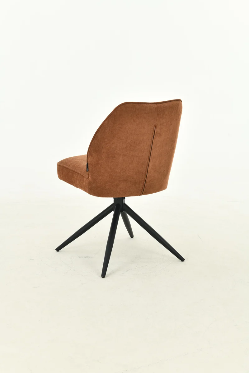 Chaise pivotante en tissu anti tâche Emilia , 48x63xH84CM pieds métalique