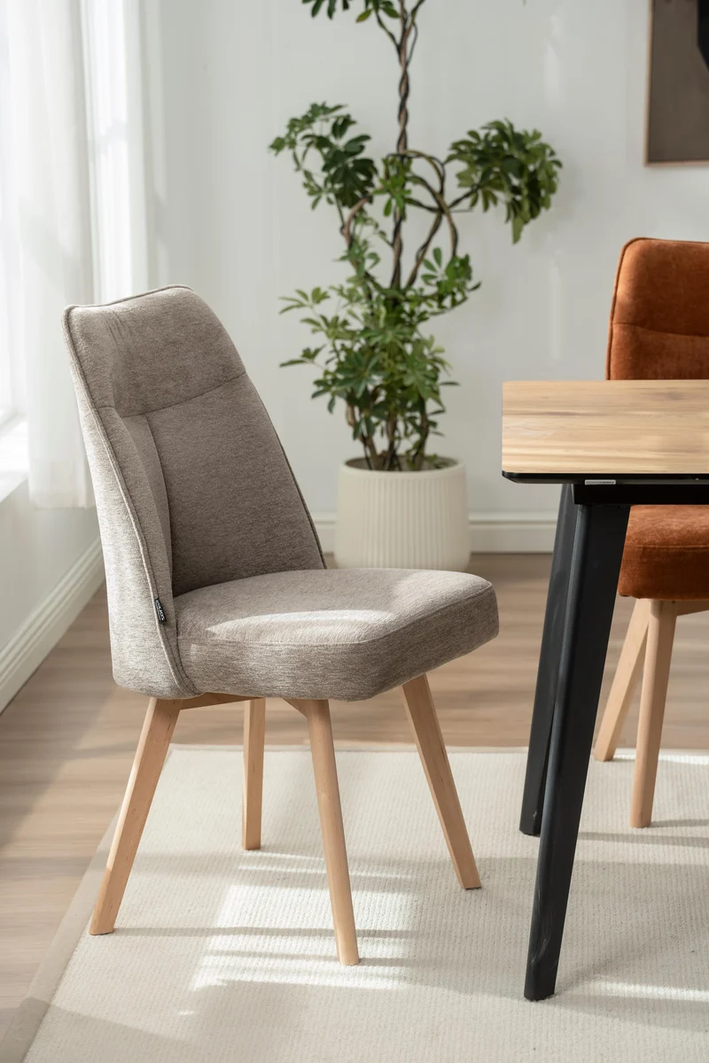 Chaise en tissu anti tache, 61x52xH95CM ANA