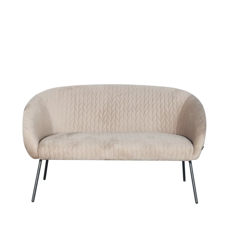 STOL Banquette 2 places en Velours anti tache