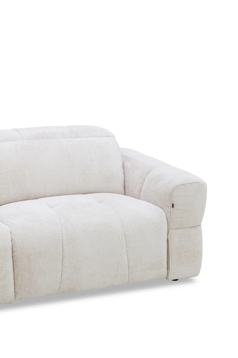 Canapé d'angle en tissu anti tache avec 3 relax, 344x311CM - CLEO