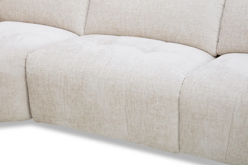 Canapé d'angle en tissu anti tache avec 3 relax, 344x311CM - CLEO