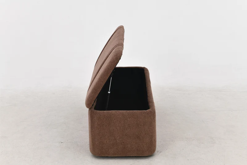 Banc de dressing pouf en tissu anti tache, 123x46xH45CM Emilio
