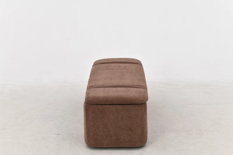 Banc de dressing pouf en tissu anti tache, 123x46xH45CM Emilio