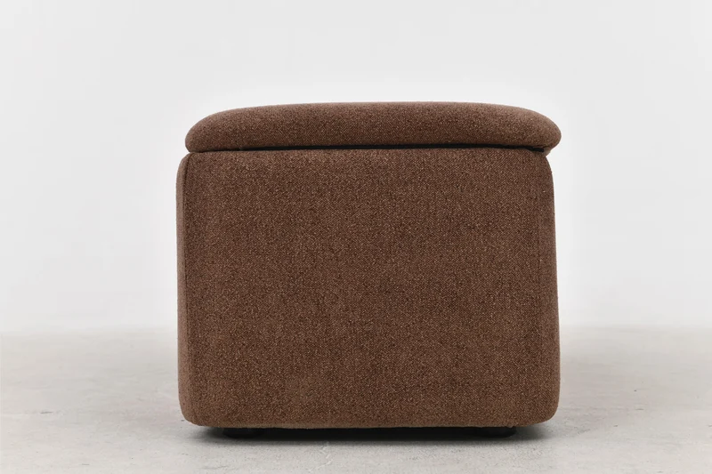 Banc de dressing pouf en tissu anti tache, 123x46xH45CM Emilio