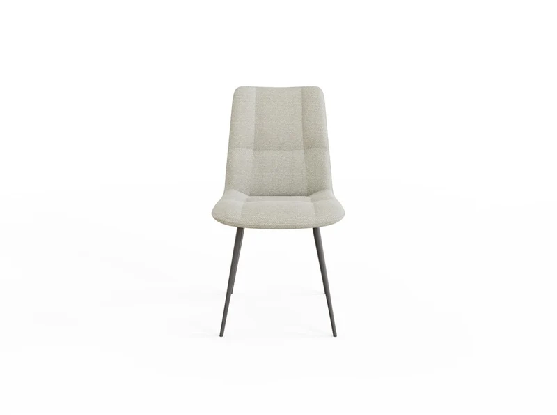 Chaise en tissu pieds noir, 60,5x47xH89,5CM - LOLA