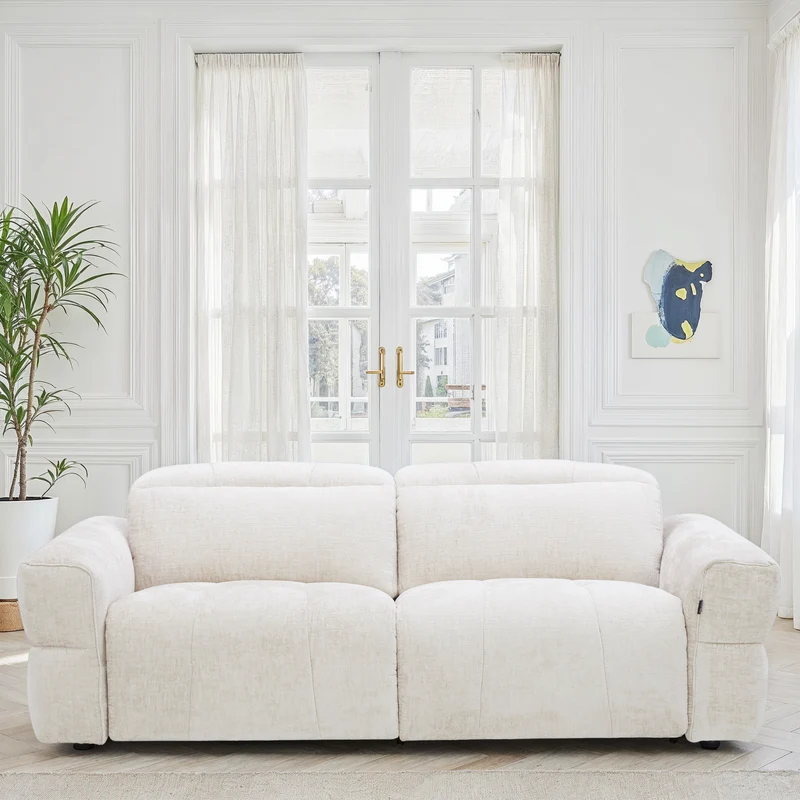 Canapé relax en tissu anti tache, 215x110xH78/105CM - CLEO