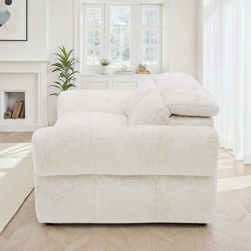 Canapé relax en tissu anti tache, 215x110xH78/105CM - CLEO