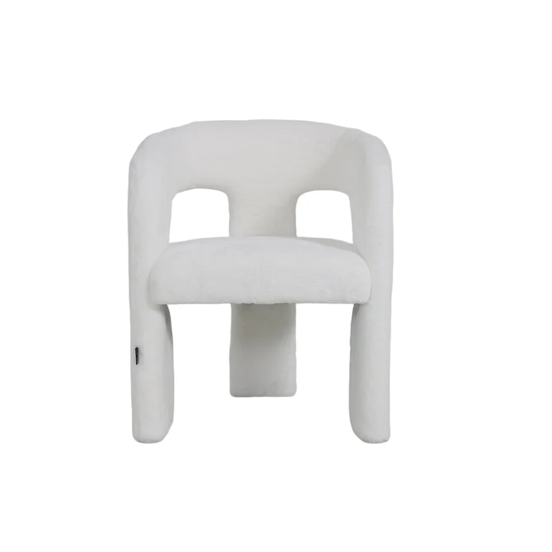 Fauteuil en tissu anti tache, 59,5x52xH74CM - EVELIA
