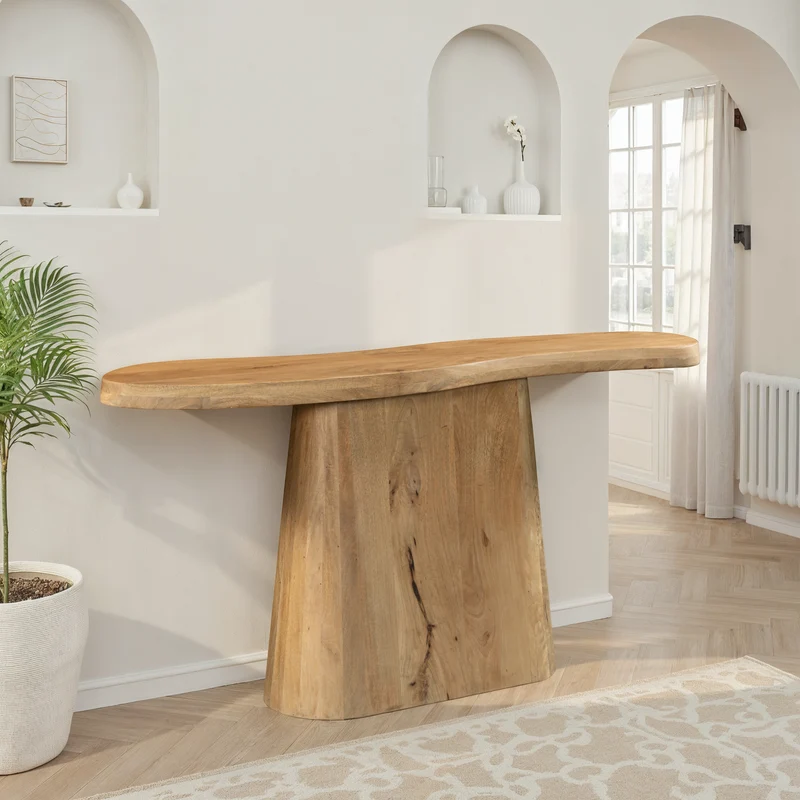Morgane Console en bois de manguier, 150x35xH76CM