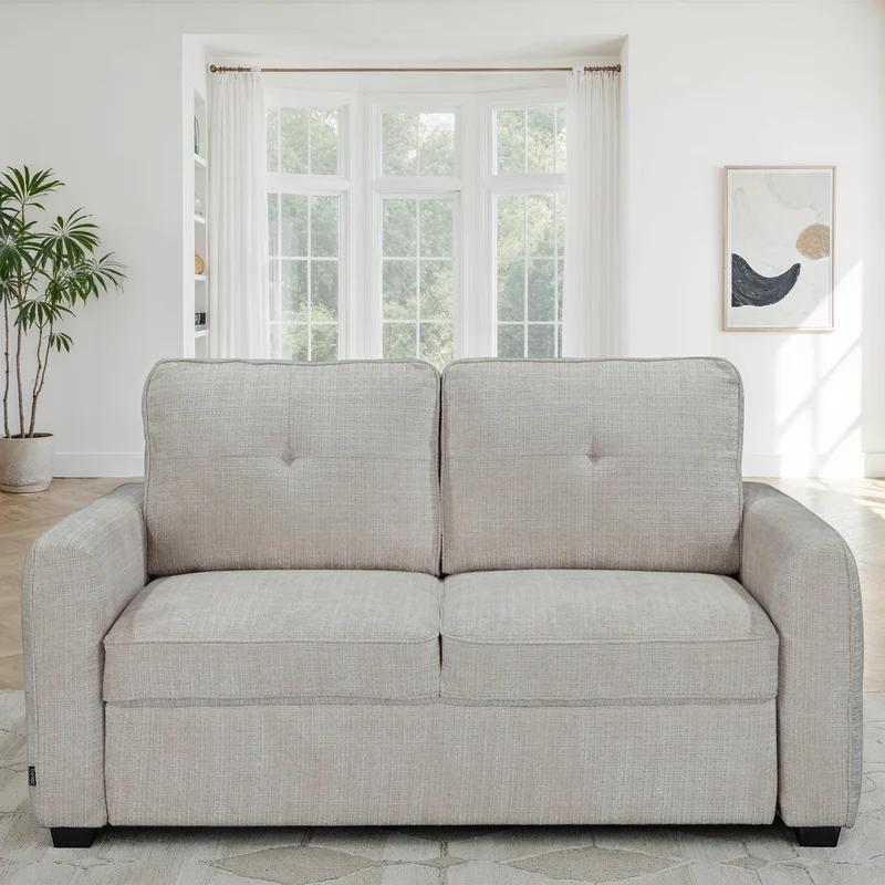Canapé lit clic-clac convertible en tissu anti tache, 171x105xH95CM - GIANNA