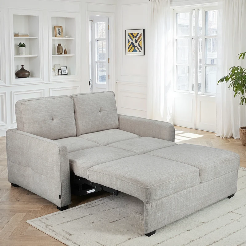 Canapé lit clic-clac convertible en tissu anti tache, 171x105xH95CM - GIANNA
