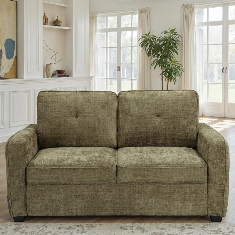 Canapé lit clic-clac convertible en tissu anti tache, 171x105xH95CM - GIANNA
