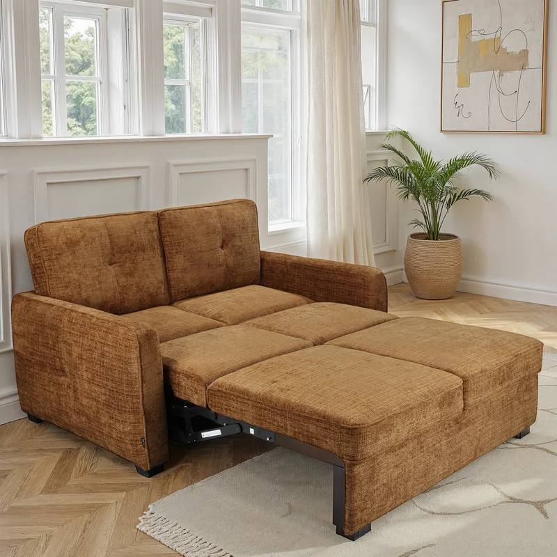 Canapé lit clic-clac convertible en tissu anti tache, 171x105xH95CM - GIANNA