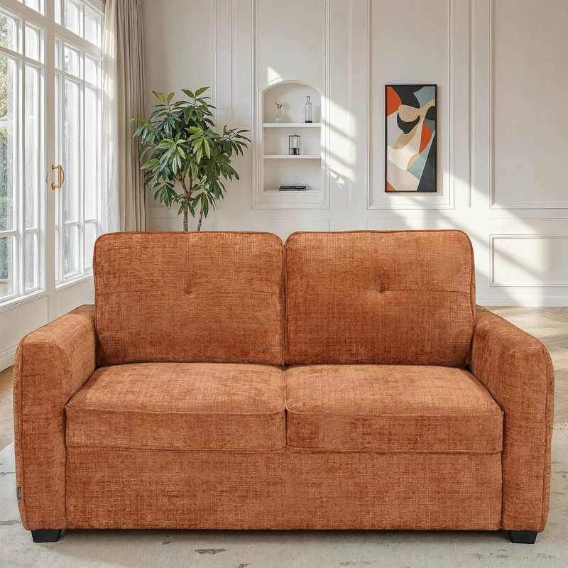 Canapé lit clic-clac convertible en tissu anti tache, 171x105xH95CM - GIANNA
