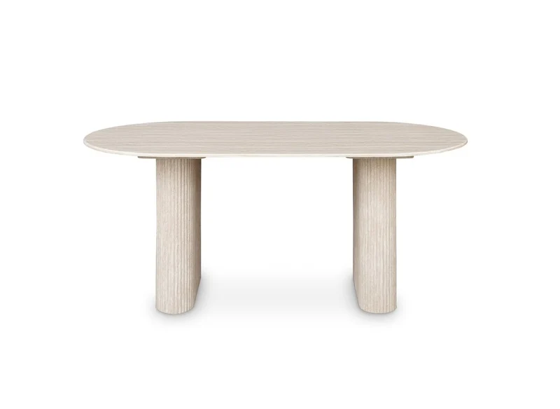 Table à manger 6 personnes ELMA + Lot de 6 chaises en velours taupe CHARLOTTE