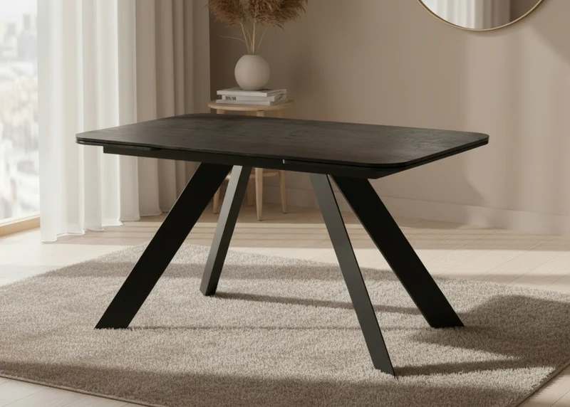 Table extensible céramique pieds métal - Texas