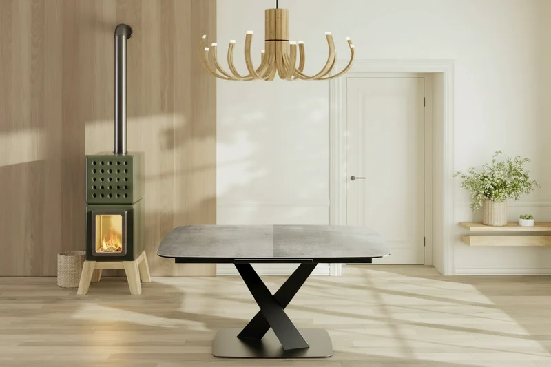 Table carrée extensible céramique - Santiago Akante