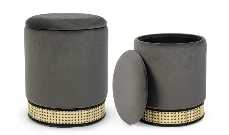 Ensemble de 2 poufs Milen