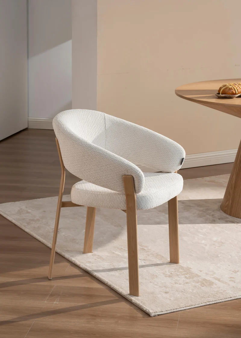 Chaise en tissu anti tache, 57x61xH79,5CM - ALESSIA