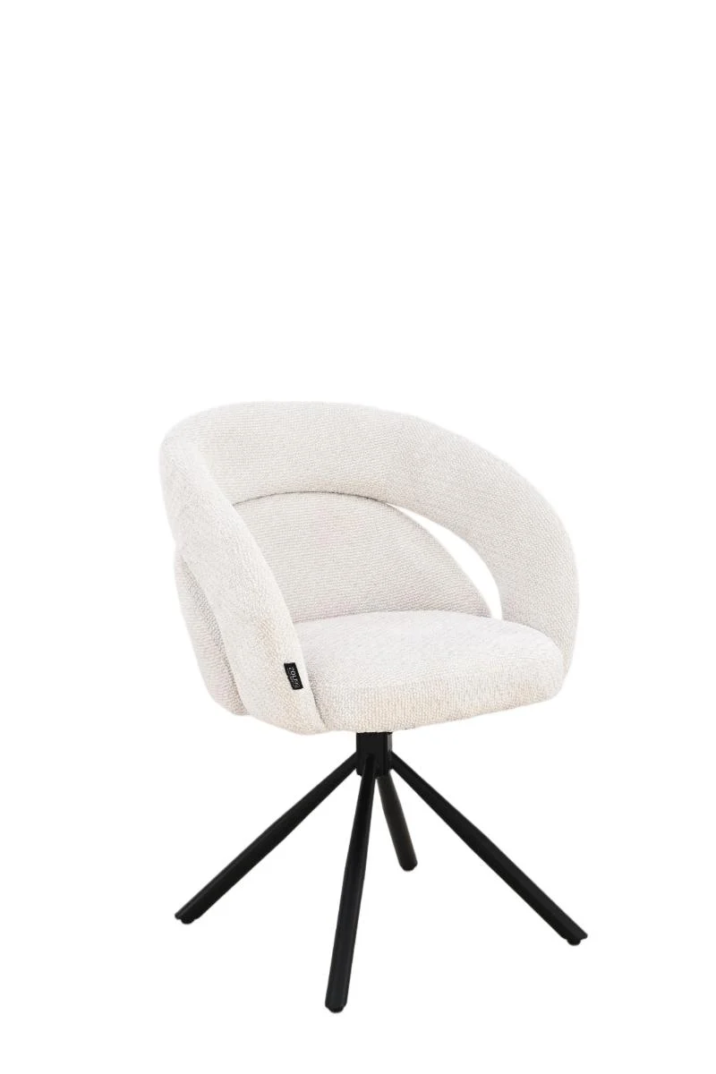 Chaise en tissu anti tache, 60,5x62,5xH82,5CM - CELINE