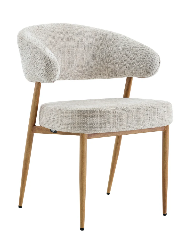 Chaise en tissu anti tache, 59x54xH76,5CM - LUCIA