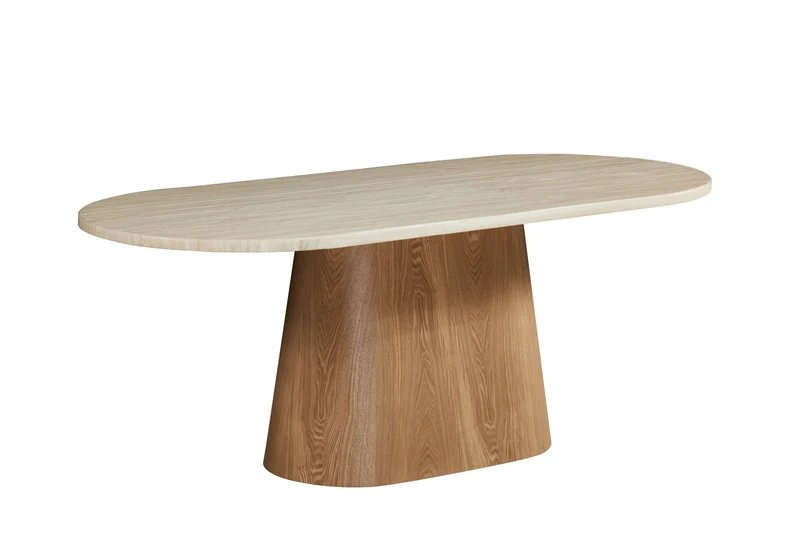 Table à manger en particules de bois plateau céramique, H76CM - JAPANDI