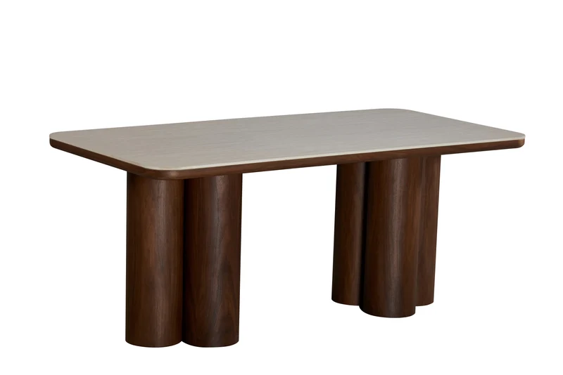 Table à manger en particules de bois plateau céramique, H76CM - JAPANDI