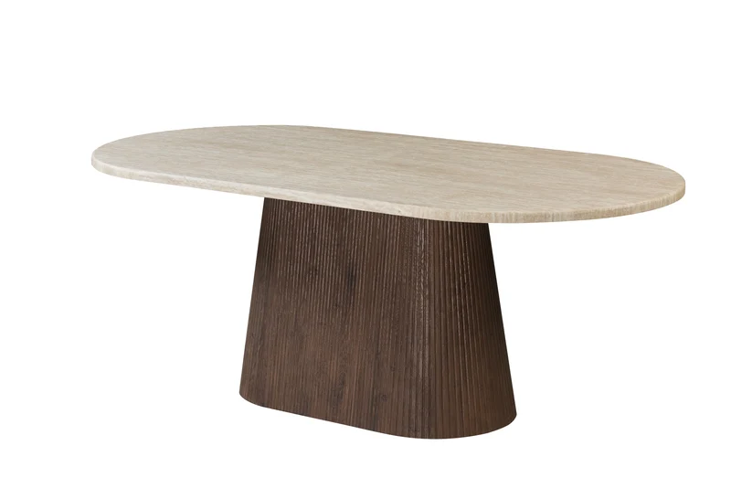 Table à manger en particules de bois plateau céramique, H76CM - JAPANDI