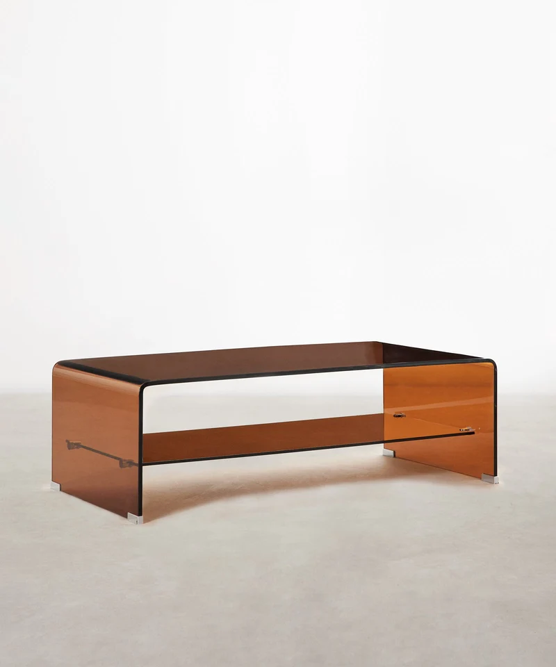 Mesa Centro de Cristal Templado Olivier (110x55 cm)